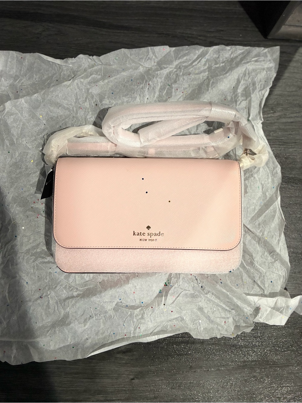 kate spade Blush Pink Saffiano Leather Crossbody